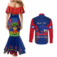 personalised-haiti-independence-day-couples-matching-mermaid-dress-and-long-sleeve-button-shirt-ayiti-220th-anniversary-with-dashiki-pattern