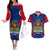 Personalised Haiti Independence Day Couples Matching Off The Shoulder Long Sleeve Dress and Hawaiian Shirt Ayiti 220th Anniversary With Dashiki Pattern - Wonder Print Shop