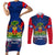 Personalised Haiti Independence Day Couples Matching Short Sleeve Bodycon Dress and Long Sleeve Button Shirt Ayiti 220th Anniversary With Dashiki Pattern - Wonder Print Shop