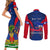 Personalised Haiti Independence Day Couples Matching Short Sleeve Bodycon Dress and Long Sleeve Button Shirt Ayiti 220th Anniversary With Dashiki Pattern - Wonder Print Shop