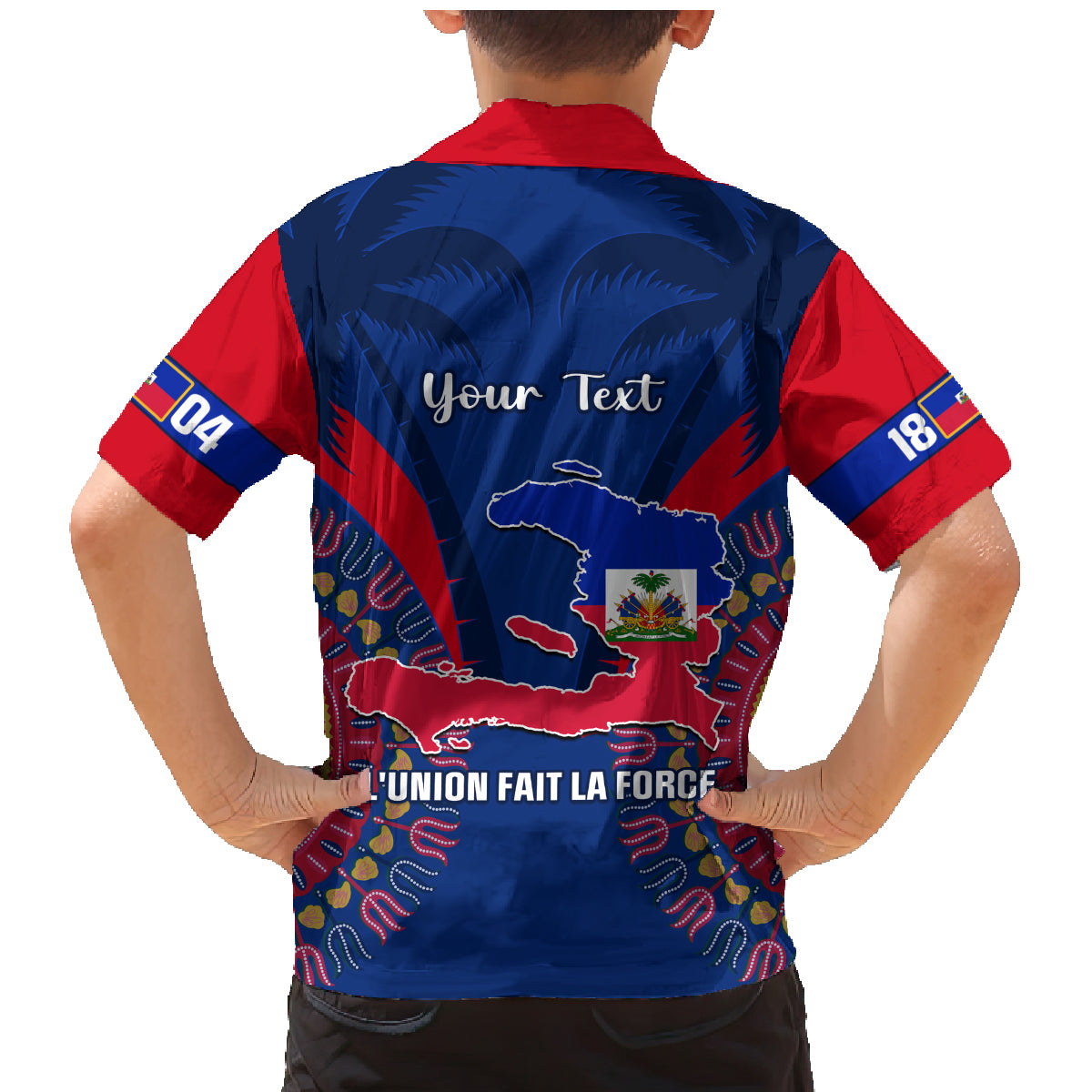 Personalised Haiti Independence Day Family Matching Mermaid Dress and Hawaiian Shirt Ayiti 220th Anniversary With Dashiki Pattern - Wonder Print Shop