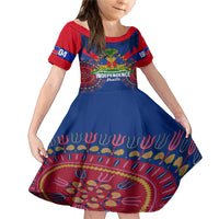 Personalised Haiti Independence Day Family Matching Mermaid Dress and Hawaiian Shirt Ayiti 220th Anniversary With Dashiki Pattern - Wonder Print Shop