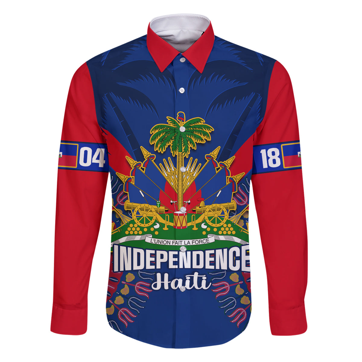 Personalised Haiti Independence Day Family Matching Mermaid Dress and Hawaiian Shirt Ayiti 220th Anniversary With Dashiki Pattern - Wonder Print Shop