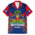 Personalised Haiti Independence Day Family Matching Off Shoulder Long Sleeve Dress and Hawaiian Shirt Ayiti 220th Anniversary With Dashiki Pattern - Wonder Print Shop