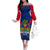 Personalised Haiti Independence Day Family Matching Off Shoulder Long Sleeve Dress and Hawaiian Shirt Ayiti 220th Anniversary With Dashiki Pattern - Wonder Print Shop