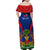Personalised Haiti Independence Day Family Matching Off Shoulder Maxi Dress and Hawaiian Shirt Ayiti 220th Anniversary With Dashiki Pattern - Wonder Print Shop