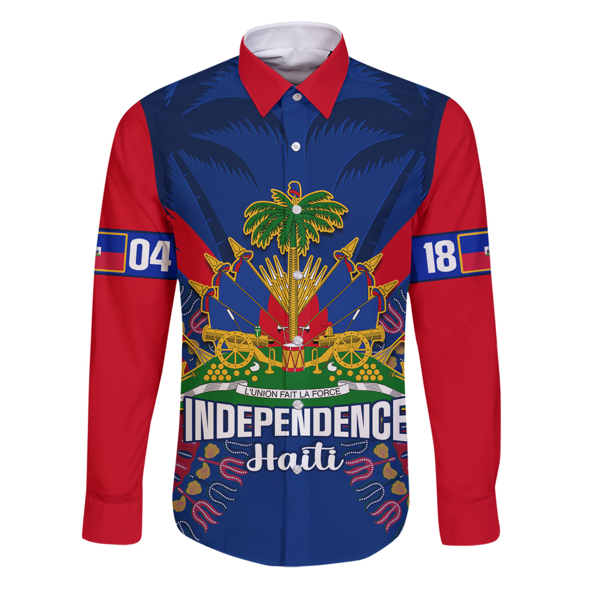 Personalised Haiti Independence Day Family Matching Puletasi Dress and Hawaiian Shirt Ayiti 220th Anniversary With Dashiki Pattern - Wonder Print Shop