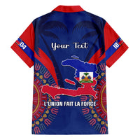 Personalised Haiti Independence Day Family Matching Short Sleeve Bodycon Dress and Hawaiian Shirt Ayiti 220th Anniversary With Dashiki Pattern - Wonder Print Shop