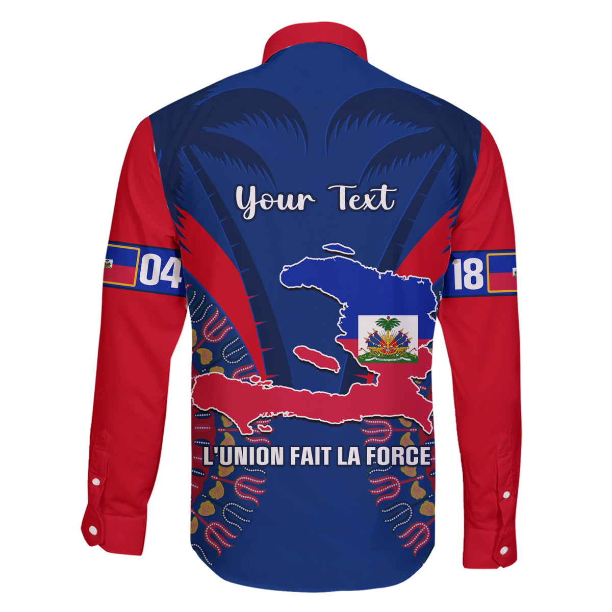 Personalised Haiti Independence Day Family Matching Short Sleeve Bodycon Dress and Hawaiian Shirt Ayiti 220th Anniversary With Dashiki Pattern - Wonder Print Shop