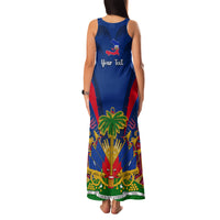 Personalised Haiti Independence Day Family Matching Tank Maxi Dress and Hawaiian Shirt Ayiti 220th Anniversary With Dashiki Pattern - Wonder Print Shop