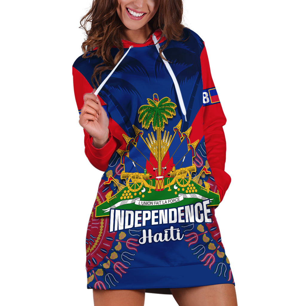 personalised-haiti-independence-day-hoodie-dress-ayiti-220th-anniversary-with-dashiki-pattern