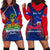 Personalised Haiti Independence Day Hoodie Dress Ayiti 220th Anniversary With Dashiki Pattern - Wonder Print Shop