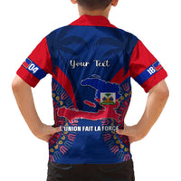 Personalised Haiti Independence Day Kid Hawaiian Shirt Ayiti 220th Anniversary With Dashiki Pattern - Wonder Print Shop