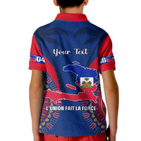 Personalised Haiti Independence Day Kid Polo Shirt Ayiti 220th Anniversary With Dashiki Pattern - Wonder Print Shop