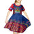 Personalised Haiti Independence Day Kid Short Sleeve Dress Ayiti 220th Anniversary With Dashiki Pattern - Wonder Print Shop