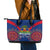 Personalised Haiti Independence Day Leather Tote Bag Ayiti 220th Anniversary With Dashiki Pattern - Wonder Print Shop