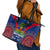 Personalised Haiti Independence Day Leather Tote Bag Ayiti 220th Anniversary With Dashiki Pattern - Wonder Print Shop