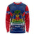Personalised Haiti Independence Day Long Sleeve Shirt Ayiti 220th Anniversary With Dashiki Pattern - Wonder Print Shop