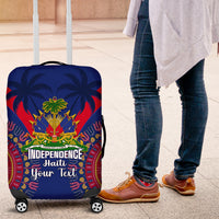 Personalised Haiti Independence Day Luggage Cover Ayiti 220th Anniversary With Dashiki Pattern - Wonder Print Shop