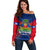Personalised Haiti Independence Day Off Shoulder Sweater Ayiti 220th Anniversary With Dashiki Pattern - Wonder Print Shop