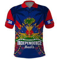 Personalised Haiti Independence Day Polo Shirt Ayiti 220th Anniversary With Dashiki Pattern - Wonder Print Shop