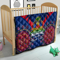 Personalised Haiti Independence Day Quilt Ayiti 220th Anniversary With Dashiki Pattern - Wonder Print Shop