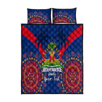 Personalised Haiti Independence Day Quilt Bed Set Ayiti 220th Anniversary With Dashiki Pattern - Wonder Print Shop