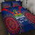 Personalised Haiti Independence Day Quilt Bed Set Ayiti 220th Anniversary With Dashiki Pattern - Wonder Print Shop