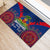 Personalised Haiti Independence Day Rubber Doormat Ayiti 220th Anniversary With Dashiki Pattern - Wonder Print Shop