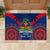 Personalised Haiti Independence Day Rubber Doormat Ayiti 220th Anniversary With Dashiki Pattern - Wonder Print Shop