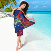 Personalised Haiti Independence Day Sarong Ayiti 220th Anniversary With Dashiki Pattern - Wonder Print Shop