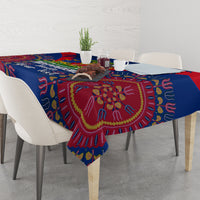 Personalised Haiti Independence Day Tablecloth Ayiti 220th Anniversary With Dashiki Pattern - Wonder Print Shop