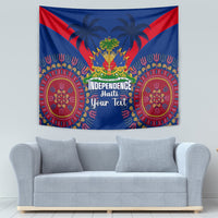 Personalised Haiti Independence Day Tapestry Ayiti 220th Anniversary With Dashiki Pattern - Wonder Print Shop