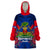 Personalised Haiti Independence Day Wearable Blanket Hoodie Ayiti 220th Anniversary With Dashiki Pattern - Wonder Print Shop