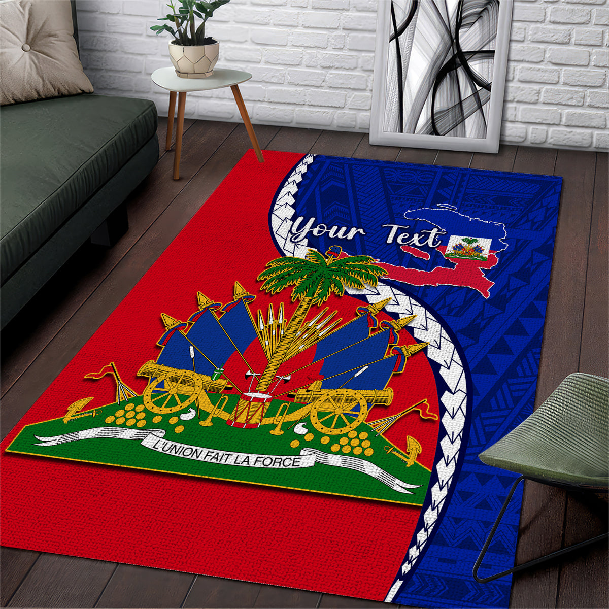 personalised-haiti-independence-day-area-rug-ayiti-national-emblem-with-polynesian-pattern