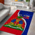 Personalised Haiti Independence Day Area Rug Ayiti National Emblem With Polynesian Pattern - Wonder Print Shop
