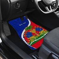 Personalised Haiti Independence Day Car Mats Ayiti National Emblem With Polynesian Pattern - Wonder Print Shop