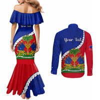 personalised-haiti-independence-day-couples-matching-mermaid-dress-and-long-sleeve-button-shirt-ayiti-national-emblem-with-polynesian-pattern