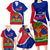 Personalised Haiti Independence Day Family Matching Long Sleeve Bodycon Dress and Hawaiian Shirt Ayiti National Emblem With Polynesian Pattern - Wonder Print Shop