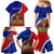 Personalised Haiti Independence Day Family Matching Mermaid Dress and Hawaiian Shirt Ayiti National Emblem With Polynesian Pattern - Wonder Print Shop