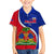 Personalised Haiti Independence Day Family Matching Off Shoulder Maxi Dress and Hawaiian Shirt Ayiti National Emblem With Polynesian Pattern - Wonder Print Shop
