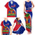 Personalised Haiti Independence Day Family Matching Tank Maxi Dress and Hawaiian Shirt Ayiti National Emblem With Polynesian Pattern - Wonder Print Shop