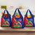 Personalised Haiti Independence Day Grocery Bag Ayiti National Emblem With Polynesian Pattern