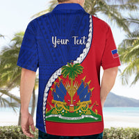 Personalised Haiti Independence Day Hawaiian Shirt Ayiti National Emblem With Polynesian Pattern - Wonder Print Shop