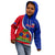 Personalised Haiti Independence Day Kid Hoodie Ayiti National Emblem With Polynesian Pattern - Wonder Print Shop