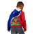 Personalised Haiti Independence Day Kid Hoodie Ayiti National Emblem With Polynesian Pattern - Wonder Print Shop