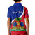 Personalised Haiti Independence Day Kid Polo Shirt Ayiti National Emblem With Polynesian Pattern - Wonder Print Shop