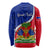 Personalised Haiti Independence Day Long Sleeve Shirt Ayiti National Emblem With Polynesian Pattern - Wonder Print Shop