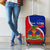 Personalised Haiti Independence Day Luggage Cover Ayiti National Emblem With Polynesian Pattern - Wonder Print Shop