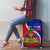 Personalised Haiti Independence Day Luggage Cover Ayiti National Emblem With Polynesian Pattern - Wonder Print Shop